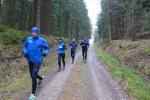 Die Bode-Runners J&ouml;rg Sch&auml;per, Sylvia K&ouml;hn, Dirk Meier und J&ouml;rg Eisfeld (v.l.) genie&szlig;en den Waldlauf.