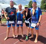 Maik L&ouml;we, Thomas Vetter, Detlef Hofer und Marco Hofer (v.l.) hatten viel Spa&szlig; in Wanzleben.