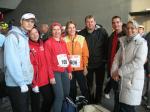 8 Bode-Runners lie&szlig;en sich durch Sturm und K&auml;lte nicht abschrecken  in 3 Distanzen am R&uuml;genbr&uuml;cken-Marathon teilzunehmen. (v.l. Florian B&ouml;rner, Sabine B&ouml;rner, Petra Kaufmann, Renate Liedtke, Henning Kaufmann (Zuschauer), Dirk Meier. Es fehlen Petra Becker, Lutz Klau&szlig; und Jens-Uwe B&ouml;rner).
