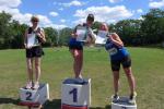 Sandra Homann, konnte wie so oft in dieser Saison, wieder Platz eins erlaufen, Verena Hildebrandt freute sich &uuml;ber Platz drei in der Altersklasse W45.