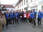 26 L&auml;ufer und 4 Radfahrer waren am Start des 3. Stadtwerkelaufes in Bernburg versammelt.