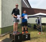 &Uuml;ber die 5,3 km Strecke lie&szlig; sich Jens-Stampnik  Platz zwei nicht nehmen. 