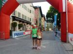 J&uuml;rgen Eisfeld und Lauffreundin Ruth Heise vom MSV Halberstadt im &Ouml;sterreichischen Kitzb&uuml;hel vor dem Wettkampf. 
