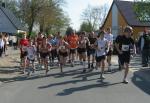 Start zur 5,4 km Strecke mit Martin Wille, Maximilian G&auml;de und Felix G&ouml;res ( v.r.).