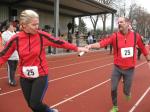 Heidi Schwenke aus Eickendorf und ihr Laufpartner  Silvio Kelle waren in der Altersklasse &uuml;ber 40 Mixed schnell unterwegs und kamen auf Platz 2.