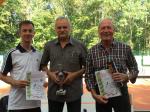 Die drei Erstplatzierten des Schleifchenturniers v.l. Ronny Selig (3.), Achim Engel (1.), Wolfgang Schmidt (2.) Die drei Erstplatzierten des Schleifchenturniers v.l. Ronny Selig (3.), Achim Engel (1.), Wolfgang Schmidt (2.)