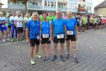 Die Gaensefurther 10km Läufer vor dem Start v.l. Jens-Uwe Börner, Sabine Börner, Jürgen Günther und Renate Liedtke.