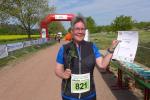 B&auml;rbel Lallecke startete auf der 5,6 km langen Walkingstrecke in Quedlinburg. Sie lieferte dabei eine sehr gute Leistung ab und &uuml;berquerte erneut als erste Frau die hei&szlig; ersehnte Ziellinie.