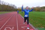 Nicht nur f&uuml;nf Kilometer, auch den Solvay-Cup hatte Christa F&uuml;mel nach der abschlie&szlig;enden Stadionrunde in Sack und T&uuml;ten - Platz eins im Cup in der Altersklasse W65!