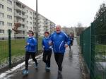 Die 3 Bode-Runners Petra Becker, Petra Kaufmann und Lutz Klau&szlig; (v.l.) genossen es, mal keinen Wettkampfdruck im Nacken zu haben. 