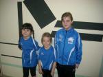 Die Gaensefurther Teilnehmer am Sch&uuml;ler-Hallensportfest v.l. Nina Ritter, Fabienne S&auml;misch, Alina Bohndorf. Es fehlt Melissa Helmecke.
