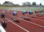 Die M&auml;dchen der Altersklassen w10 und 11 liefen gemeinsam.v.l. Alina Bohndorf, Nele Schl&uuml;ter, Lara R&ouml;hling, r. Gina Frohberg.