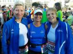 Sie gingen erfolgreich &uuml;ber 10 km ins Rennen v.l. Sybille Sch&auml;per, Claudia Meier, Renate Liedtke.