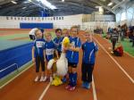 Die Gaensefurther Teilnehmer an der Hallen-Bezirksmeisterschaft v.l. Lena Nowaczek, Fabienne S&auml;misch, Sophia B&ouml;hnke, Michelle Otto, Laura Otto und Lukas Ladehoff.