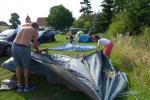 Das Trainingslager begann für alle Bode-Runners im havelländischen Semlin mit dem Zeltaufbau.