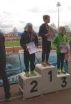 Die einzige Medaille in Halberstadt holte Lukas im Schlagballweitwurf mit Platz zwei.