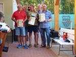 Die Sieger der Herren 60 v.l. Herbert Mandel (2. Pl.), Reiner Christoph (3. Pl.), Hans-Georg Schneider (Vereinsmeister Herren 60 2020, Willi Zahn (3. Pl.)  