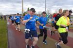 Gemeinsamer Start „der Blauen“ über die Mitteldistanz 9,5 und die Langdistanz 13,9 Kilometer.