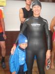 Annett startete beim Jedermensch-Triathlon, bei dem 750m zu schwimmen waren.