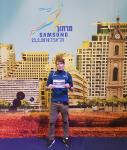 Die weite Reise nahm Stefan Otto in Kauf, um einer von 40 000 Teilnehmern beim Samsung Marathon in Tel Aviv zu sein. 