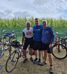 Das Team der Bode-Runner (v.l.) Stefan Sindermann, Stephan Kreuschmer und Nancy Bothe belegte Platz 7. 