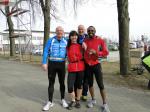 Die Gaensefurther Triathleten und ihre ehemaligen Teamkollegen Annett und Mathias Lampe hatten in Osterburg viel Spaß.
