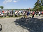 Die 20 Kilometer lange Radstrecke führte größtenteils über die B80.