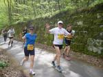 Die Marathonläufer begannen in Königstein und konnten neben dem schönen Elbtal auch noch den Wald der Sächsischen Schweiz genießen.