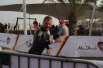 Beim  Triathlon-Wettkampf in Abu Dhabi.