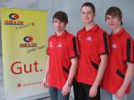 Tom Behrendt, Florian Börner und Stephan Törmer (v.l.) haben alle das Leichtathletik-Abc in Staßfurt erlernt und gehören dank ihrer guten Leistungen schon mehrere Jahre dem Team an. 