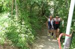 Die 10km lange Laufstrecke verlangte den Triathleten wie hier Toralf Schmidtschneider (l.) noch mal alles ab.