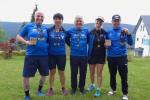 Was für ein sportliches Wochenende: Pro Trail gab es eine Medaille! Olaf Bothe (li.) und Detlef Schäfer (re.) bekamen für drei Teilnahmen sogar noch einen Sonderpreis.