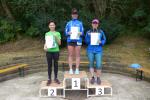 Platz eins und drei in Gaensefurther Hand! Sandra Homann (Mitte) und Kathleen Mahler (re.) haben &uuml;ber 5,7 Kilometer alles gegeben!