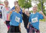 Valeria, Phoebe und Nele vom Dr.-Frank-Gymnasium Staßfurt waren begeistert von der zweiten Auflage des Salzland-Laufs. Foto: Thomas Skiba, Vst