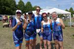 Die Starter der Gaensefurther Sportbewegung beim Hafen-Triathlon Sprint  v.l. Renate Liedtke, Heike Lenz, Peter Brauer, Sabine Börner, Jens-Uwe Börner. Es fehlt Toni Keller.