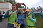 Die beiden Bernburger Tobias Heusel und Henrik Böhme (Bernburg) haben Bode-Runner Kirsten Geist über den Rennsteig Supermarathon nicht aus den Augen gelassen. Bravourös durchgelaufen und glücklich nach 73,9 Kilometern im Ziel! 