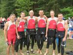 Jens-Uwe Börner, Florian Börner, Ingo Bieganski, Steffen Schöler, Torsten Blauwitz und Ralf Rosenmeier (v.l.) vor dem Start in Wischer bei Stendal.