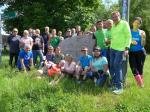 Nach einigen Pausen und fünf Stunden reiner Laufarbeit hatte es der kleine Friedenstrupp geschafft!  44 Kilometer durch die Börde lagen hinter den Läufern und Radfahrern. Im nächsten Jahr zum 30. Jubiläumslauf will man sich wieder treffen und dann wird es in umgekehrter Richtung von Niederndodeleben nach Helmstedt gehen.