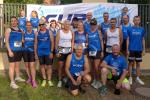 Wieder eine laufstarke Truppe, die Bode-Runners der Gaensefurther Sportbewegung, die sich hier zum Gruppenbild vor dem Start des 2. Laufs der Bildung Aschersleben aufgestellt hat. Es war der fünfte Wertungslauf im Rahmen der Solvay-Cup-Serie.