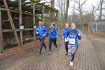 Jürgen Günther, Petra Becker, Harald Fümel und Janine Wuwer (v.l.) auf dem 1,5 Kilometer langen Rundkurs durch den Wildpark Weißewarte. Günther, Becker und Wuwer kamen zwölf Mal an der Vogelvoliere vorbei, Fümel schaffte elf Runden und steuerte damit 33 Euro für den Radweg bei.