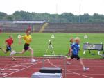 Marek (r.) wurde Fünfter im 50m Sprint.