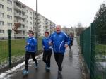 Die 3 Bode-Runners Petra Becker, Petra Kaufmann und Lutz Klauß (v.l.) genossen es, mal keinen Wettkampfdruck im Nacken zu haben. 