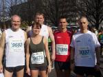 Die Gaensefurther Teilnehmer am Berliner Halbmarathon (v.l. Lutz Klauß, Silvia Köhn, Henning Kaufmann, Dirk Meier, Michael Karg. Es fehlen Katrin Winkler-Hindricks und Josef Hindricks).