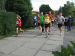 Kurz nach dem Start am Sportplatz Meisdorf.