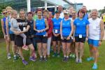 Die Bode-Runners and friends: Kirsten Geist, Renate Liedtke, Anja Ziegler mit Frieda und Mutti, Andre Geist, Sabine Börner und Mutti, Dirk Meier, Katrin Winkler-Hindricks, Josef Hindricks, Petra Becker, Felix Schäper, Claudia Meier, Sylvia Köhn, Jörg Schäper und Jens-Uwe Börner (v.l.)