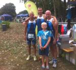 Thomas Vetter, Janko Schlenker und Jürgen Eisfeld (v.l.) hatten viel Spaß beim Team-Triathlon.