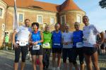 Vor dem Start (Jörg Schäper, Sabine Börner, Ingrid Krügel (TSV Chemie Premnitz), Jens-Uwe Börner, Katrin Krebs, Claudia Meier und Dirk Meier v. l.)