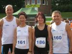 Nachdem sie den Lauf vom Vortag in Großmühlingen noch in den Knochen hatten, starteten  (v.l.) Toralf Schmidtschneider, Sabine Börner, Sylvia Köhn und Jens-Uwe Börner in Halberstadt.