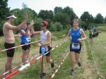 Sabine Börner und Sylvia Köhn wurden von den bereits im Ziel wartenden Bode-Runners in Empfang genommen.