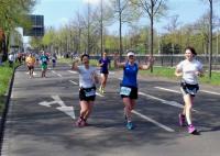 Der Leipzig-Marathon mit Sabine Börner, Petra Becker und Sylvia Köhn (v.l.)